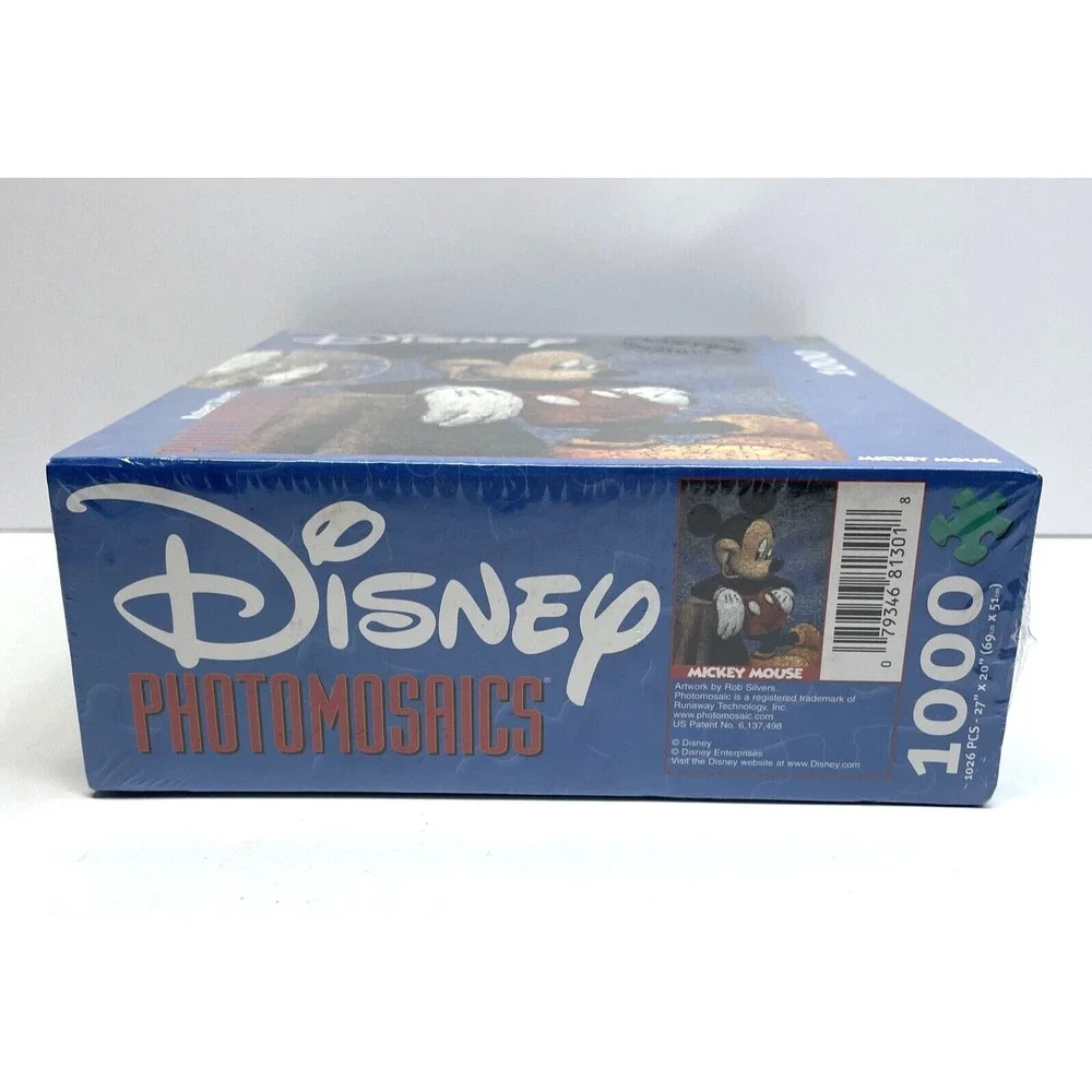 Disney Mickey Mouse Photomosaics 1000 Piece Puzzle & Poster Robert Silvers New